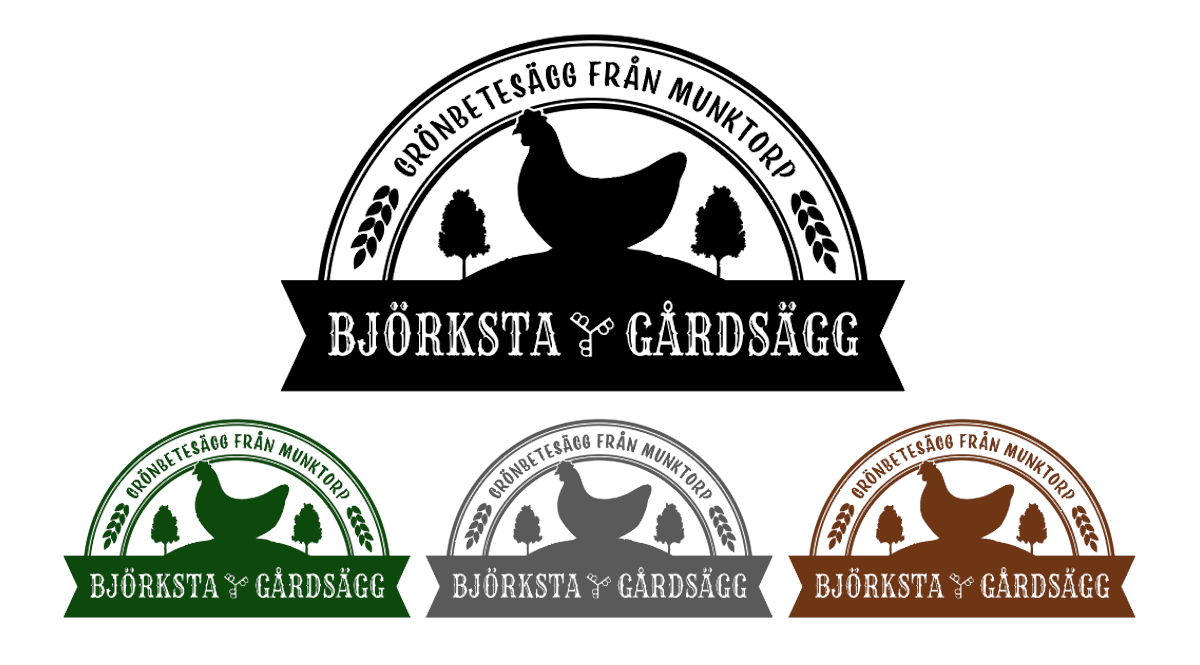 Ny uppdaterad logotyp till Björksta Gårdsägg - Reklamhuset RINK