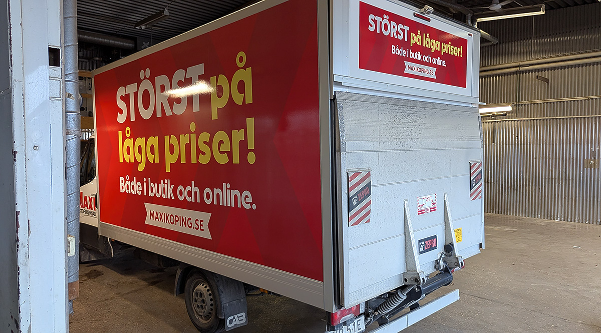 Bildekor till ICA Maxis leveransbil - Reklamhuset RINK