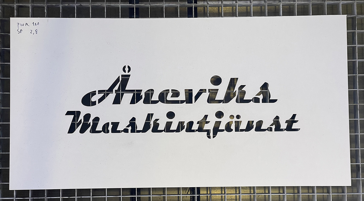 Laserskärning spraymall Åneviks