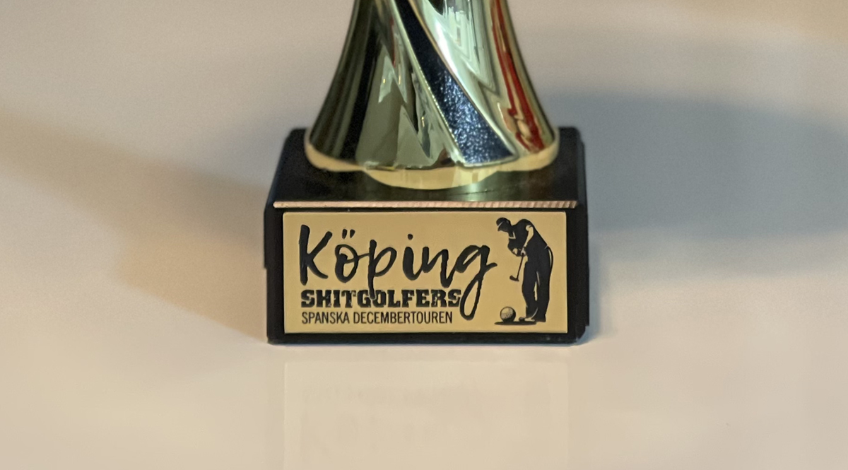 Pokalskylt Shitgolfers